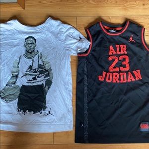 Bundle. Air Jordan Jersey and Jordan T-shirt